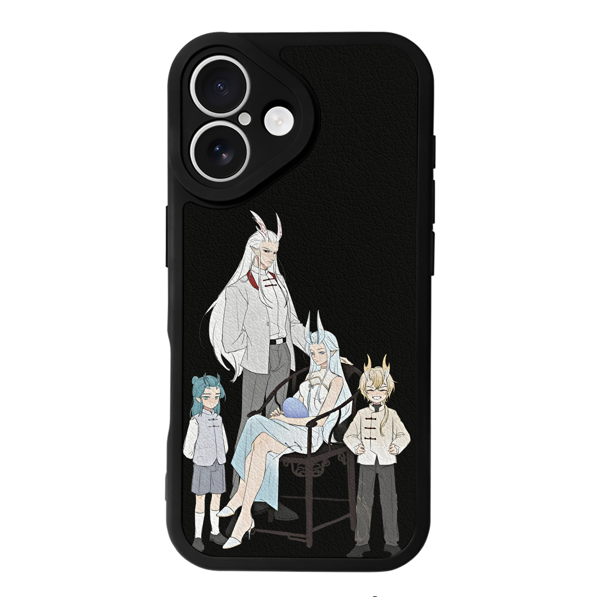 （画像用） Ne Zha 2 ナタ 魔童の大暴れ 【iPhone 16シリーズ対応】シリコンスマホケース（レザー調） 材質：シリコン